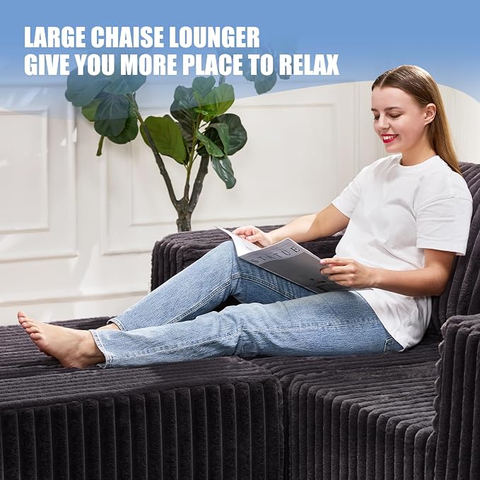 Hobestluk Modular Sectional Sofa Memory Foam Couch L Shape Sofa - Image 7