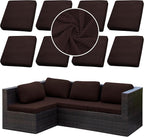 8PCS Patio Cushion Covers.Patio Furniture Couch SeatSlipcovers | Washable by SUKAIKEQA