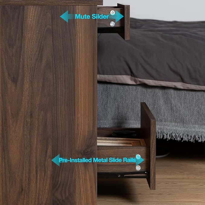HOMMPA Open Shelf LED Nightstand - Image 8