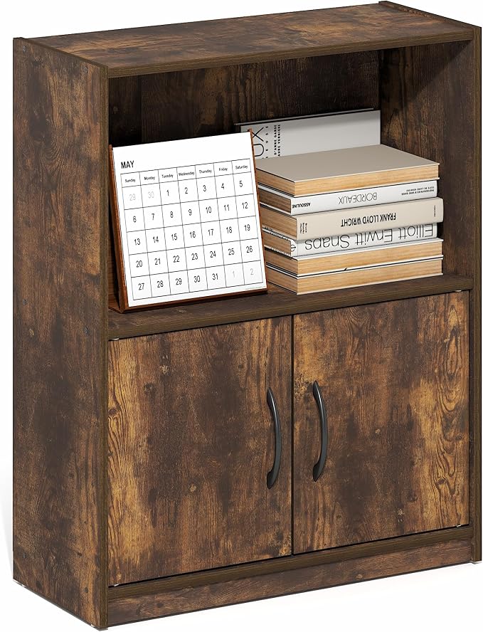 Furinno Gruen Book Shelf, 2-Tier Small Bookshelf, Bookcase by Furinno-FitsYourSpaceFitsYourBudget