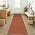 KOZYFLY Orange 2x7 Washable Kitchen Runner Rug, Non Slip Runners by KOZYFLY
