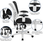 Flash Furniture Nicholas Mid-Back Swivel Office and Gaming Chair, Ergonomic - Image 4
