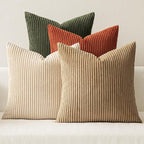 MIULEE Fall Corduroy Decorative Throw Pillow Covers Rust-Olive Green 20x20 | by MIULEE