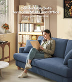Kidirect 87in Corduroy Couch, Sofa No Tool Assembly, Comfy Couches - Image 9