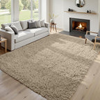 6x9 Fluffy Shag Area Rugs for Living Room Bedroom: Soft Carpet Gray Camel | - Image 2