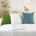 CaliTime Decorative Couch Throw Pillow Covers 24 X 24 Inches True White | Pack - Image 5
