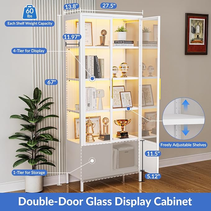 5-Tier Glass Display Cabinet - Image 4
