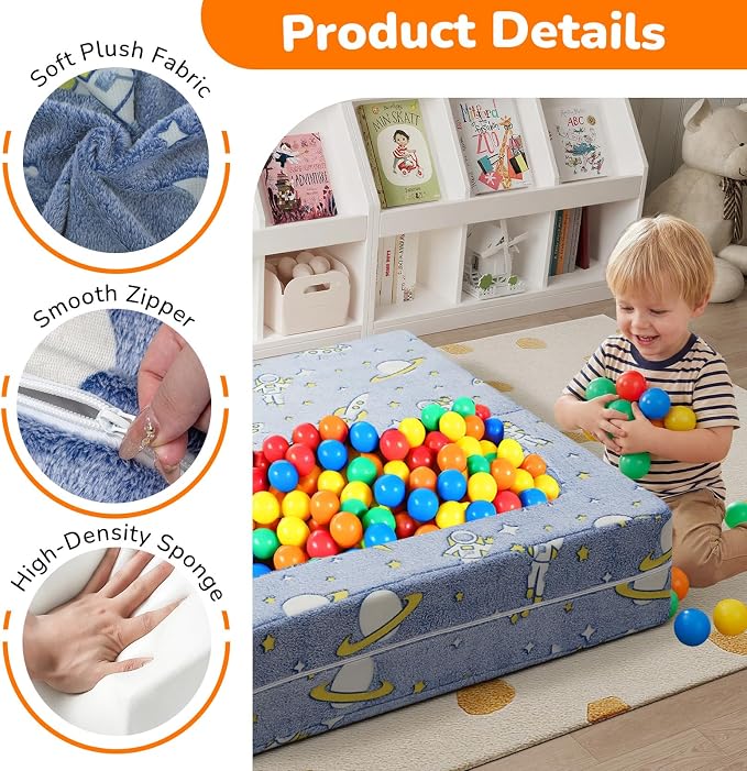 MeMoreCool Modular Kids Couch, Glow Play Toddler Couch - Image 6