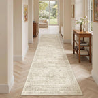 Soalmost Runner Rug 2x8 Washable Non-Slip Hallway Kitchen Runners Beige | Stain - Image 2