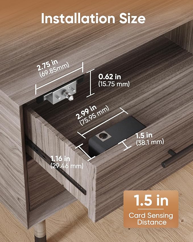 Smart Cabinet Lock Hidden Invisible RFID Kid Keyless Drawer Locks - Image 7