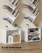SUNMORY 6 Tier Tree Bookshelf, Tall Bookcase - Image 4