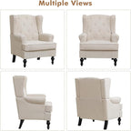 Accent Chair for Living Room, Mid Century Modern Upholstered Armchair, Wingback - Image 9