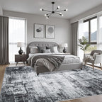 9x12 Area Rug Living Room Rug: Washable Modern Abstract Soft Thin Rug Indoor - Image 4