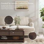 Oak&Sparrow 48'' Boho Coffee Table, Thickened Arc-Shaped Design - Image 4