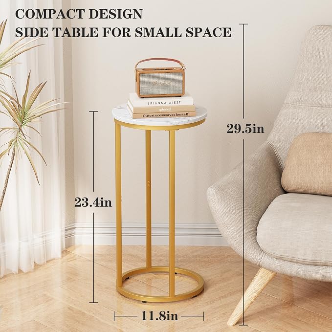 C Shaped End Table, Couch Side Tables - Image 3