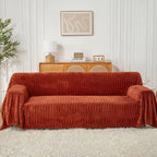 Fuzzy Hobo Couch Cover for Sectional Sofa, Sofa Slipcover for 2 Cushion Couch - Image 5