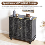 weselon Accent Cabinet with 2 Doors, Classic Carved Storage Sideboard Buffet - Image 4
