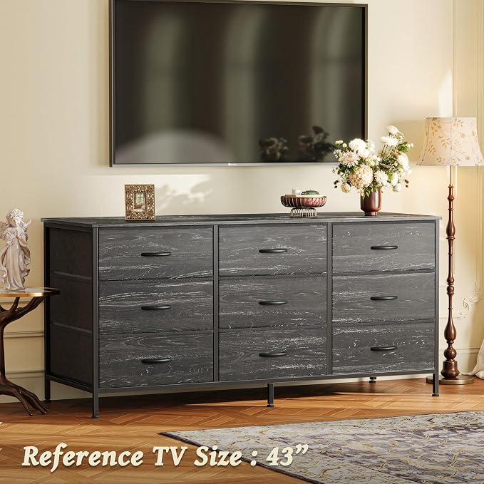 Huuger 9 Drawer Dresser, 47 Inch TV Stand - Image 2