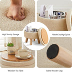 Wimarsbon Storage Ottoman, Modern Round Footrest - Image 4