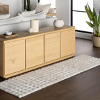 nuLOOM Jeni Grey Checkered Washable Runner Rug by nuLOOM