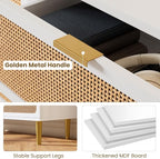 GarveeHome Rattan 5 Drawer Dressers - Image 8