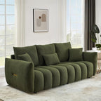 Antetek 78" Modern Sofa Couch, Comfy Deep Seat Teddy Cloud Sofa, Upholstered by Antetek