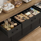 HORSTORS 55" Buffet Cabinet, Modern Farmhouse Sideboard Buffet - Image 6