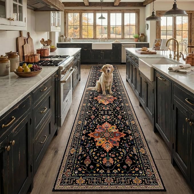 RELEANY Washable Area Rug, Runner 2'6"x14', Water Repellent, Pet Friendly - Image 2