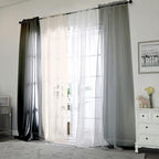 Chyhomenyc White Sheer Curtains 108 Inch Length 2 Panels Set | Extra Long - Image 7