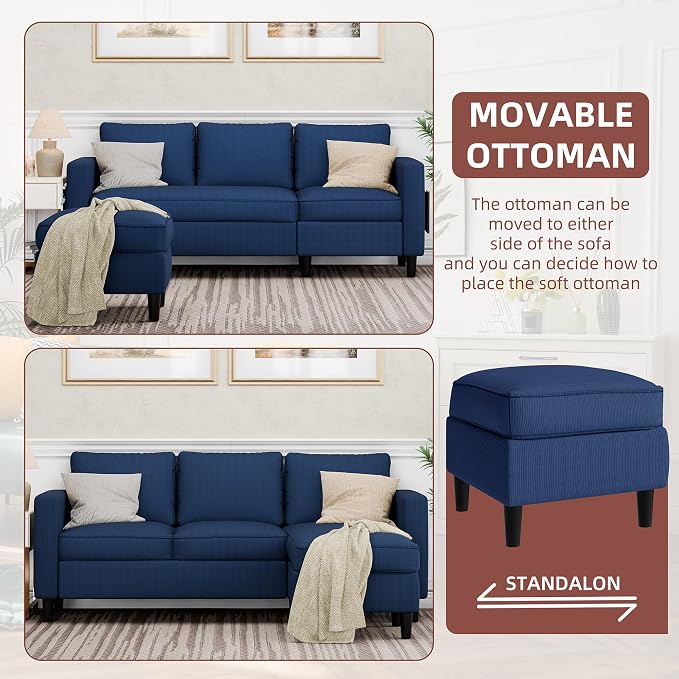 Nuturelly Convertible Sectional Sofa Couch - Image 3