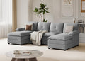 110" U-Shaped Sectional Sofa by Meilocar