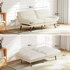 Marsail 66" Futon Sofa Bed, Convertible Corduroy Futon Couch - Image 2