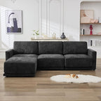 110.6" L Shaped Sectional Sofa, Modular Cloud Deep Seat Couch by CACFTII