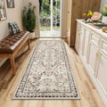 Yamaziot 2x5 Washable Hallway Runner Rug Non Slip Floral Carpet, Stain Resistant by Yamaziot