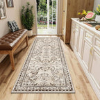 Yamaziot 2x5 Washable Hallway Runner Rug Non Slip Floral Carpet, Stain Resistant by Yamaziot