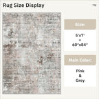Soalmost Abstract Rug 5x7 Washable Area Rugs - Image 5