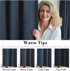 H.VERSAILTEX Blackout Curtains Linen Curtains 120 inches Long 100% Black Out - Image 5