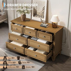 IDEALHOUSE 7 Drawer Dresser, Large Wooden Storage Chest of Drawers - Image 6