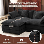 Ihanherry U-Shaped Modern Sofa 111.4" Modular Sectional Cloud Couch - Image 3