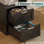 YOMILUVE 63" Farmhouse L Shaped Desk - Image 4