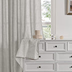 YoungsTex Light Grey Linen Curtains 90 Inch Length - Image 9