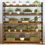 HCHQHS 5 Tier Bookshelf, Adjustable Industrial Bookcase, Vertical Tall Book - Image 9