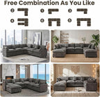 111.4" V-Shaped Corner Couch Sectional - Image 3