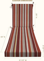 Honeycomb Outdoor Chaise Lounge Cushion - Image 2