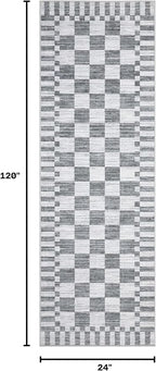 GarveeHome 2x10 Checkered Kitchen Runner Rug - Image 2