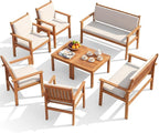 Devoko Patio Furniture Set 8 Pieces Acacia Wood Outdoor Furniture, Patio Set - Image 8