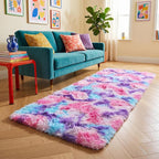Soft Runner Rugs for Hallway 2x6 Ft, Fluffy Colorful Pastel Princess Carpet | - Image 3