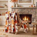 BEDELITE Fleece Blanket Soft Plush Fall Twin Size Autumn Pumpkin 60"x80" | - Image 2