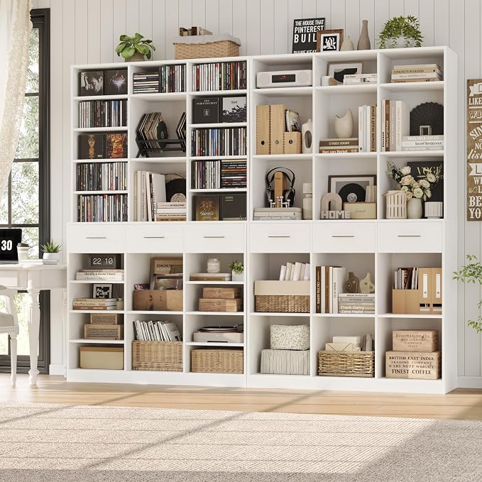 HOSTACK 75" Tall Book Shelf and Bookcase, Modern 9 Tier Bookcase - Image 4