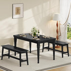 HOOBRO 39.3'' Bamboo Dining Bench, Farmhouse Kitchen Table Bench, Kitchen & - Image 2